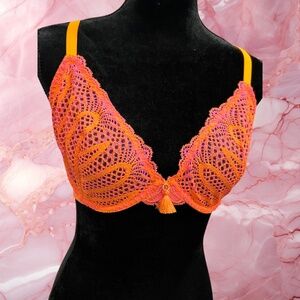 Savage X Fenty Orange Lace Bra